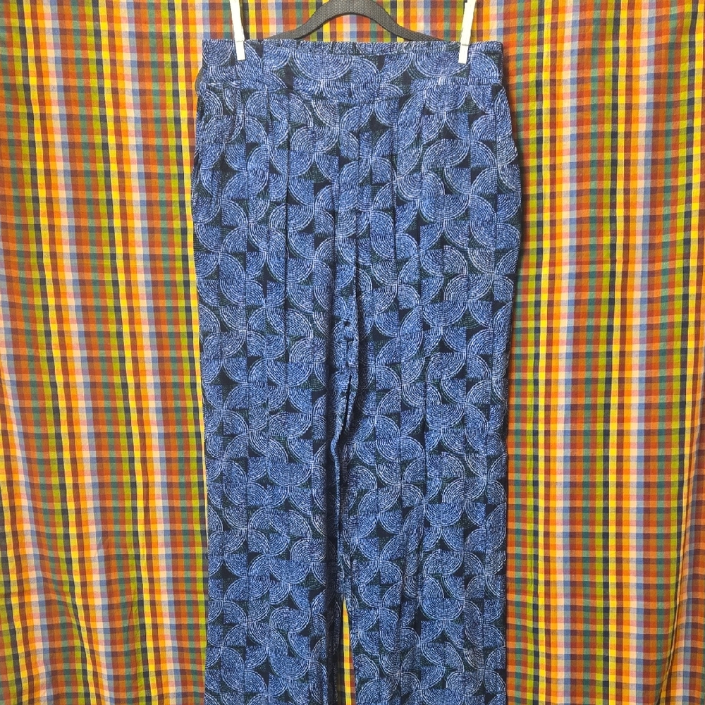 Evereve Abstract Print Rayon Pants Sz L